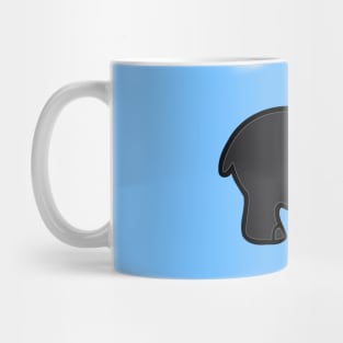 Black Elephant Cartoon Image Mug